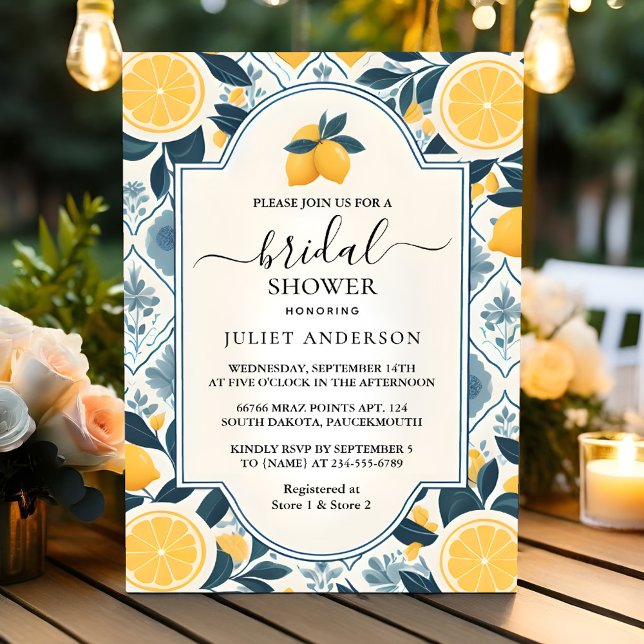 Arch Food Fun Frucht Limon Lemon Brautparty Einladung (Von Creator hochgeladen)