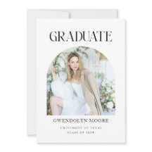 Arch-Foto-Abschluss-Ankündigung Karte Party