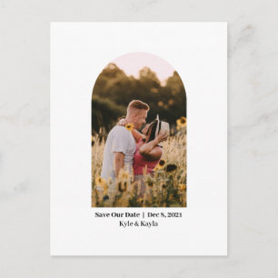Arch Foto Einfaches Elegantes Save the Date  Postkarte