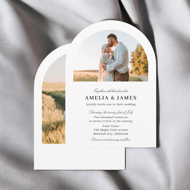 Arch Foto Elegante Kalligraphie Hochzeit Einladung (Von Creator hochgeladen)