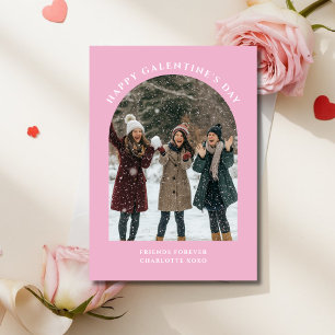 Arch Foto Girly Pink BESTE FREUNDIN Galentines Day Feiertagskarte
