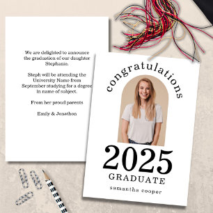 Arch Foto Glückwunsch Graduate 2023 Name Ankündigung