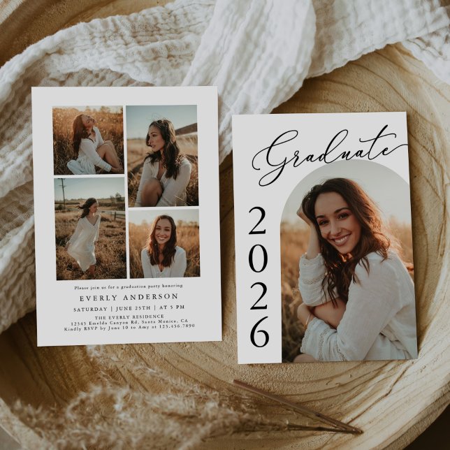 Arch Foto Graduation Party Einladung Ankündigung (Von Creator hochgeladen)