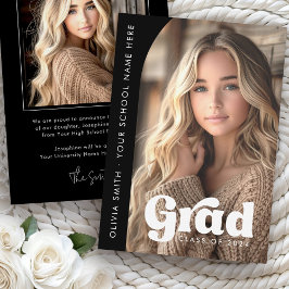 Arch Foto Schwarz Retro grad Abschluss Ankündigung