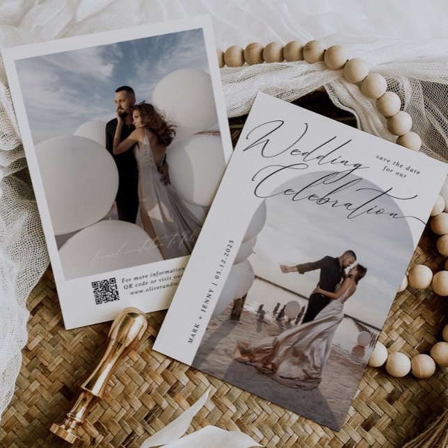 Arch Foto Script Typografie Moderne Hochzeit Save The Date (Von Creator hochgeladen)