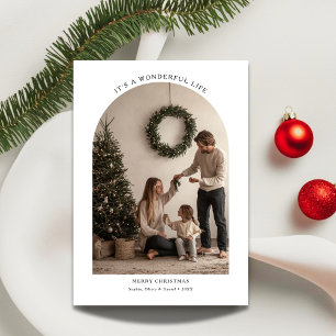 Arch Foto Simple It's A Wonderful Life Christmas Feiertagskarte