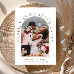 Arch Foto White Gold Hochzeitsempfang Einladung
