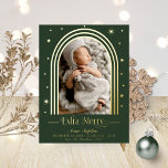Arch Frame Birth Announction Foil Postcard Folien Feiertagspostkarte<br><div class="desc">Retro-inspirierte Weihnachtspostkarte zum Erzthema. Einfach mit Ihren Daten personalisieren. BITTE BEACHTEN SIE: Für Hilfe bei Bestellungen,  Versand,  Produktinformationen usw. wenden Sie sich direkt an den Zazzle Kundenservice.</div>