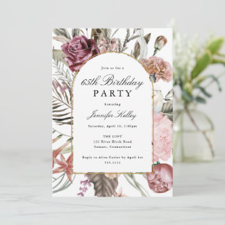 Arch Frame Botanische Geburtstagsparty Elegante Einladung