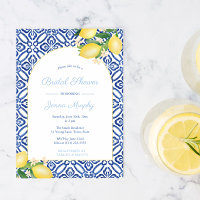 Arch Frame Italian Lemons Blue Tiles Brautparty