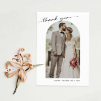 Arch Frame Wedding Foto Danke Karte