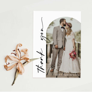 Arch Frame Wedding Foto Danke Karte