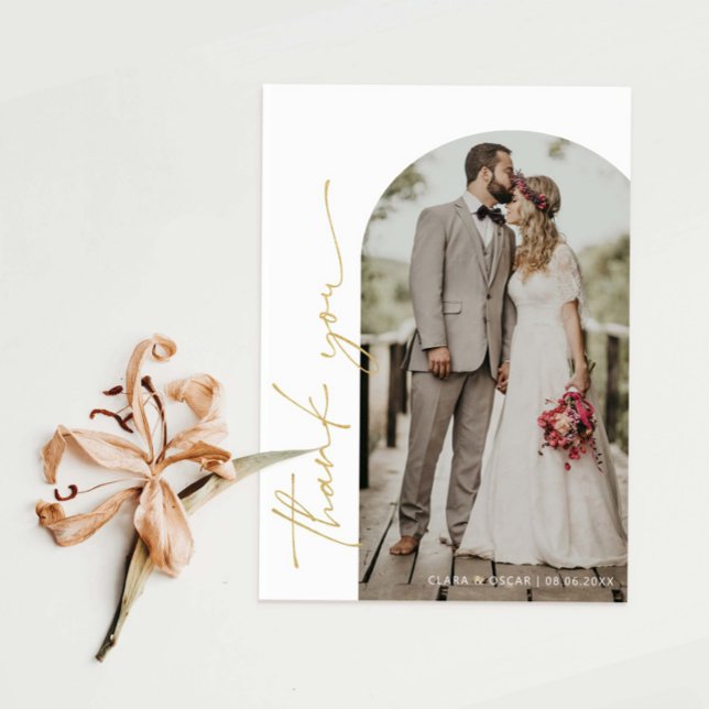 Arch Frame Wedding Foto Danke Karte (Von Creator hochgeladen)