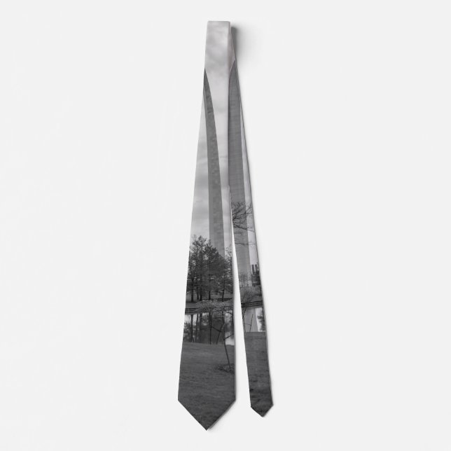 Arch from Park Graustufen Neck Tie Krawatte (Vorderseite)