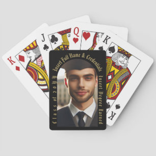 Arch Graduate Foto, Gold und Black Abschluss Spielkarten