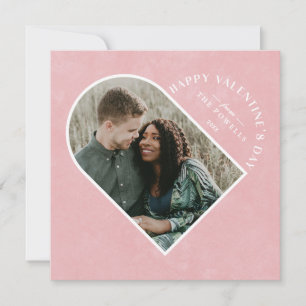 Arch Heart Valentine's Day Foto Card - Rosa Einladung