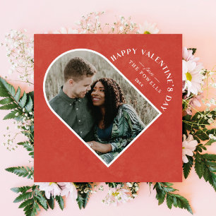 Arch Heart Valentine's Day Foto Card - Rot Einladung