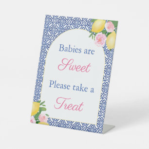 Arch Italienische Zitronen Babys sind süß Baby Sho Sockelschild