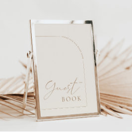 Arch Minimal Calligraphy Gästebuch Hochzeit Einladung