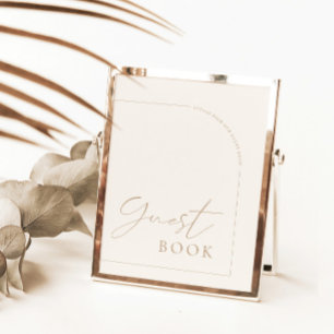 Arch Minimalistisch Calligraphy Wedding Bar Menu Poster