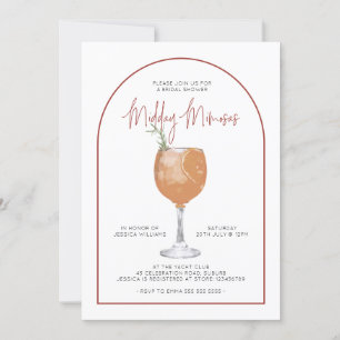 Arch Minimalistisch Midday Mimosas Brautparty Einladung