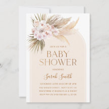 Arch Minimalistisch Pampas Grass Baby Dusche