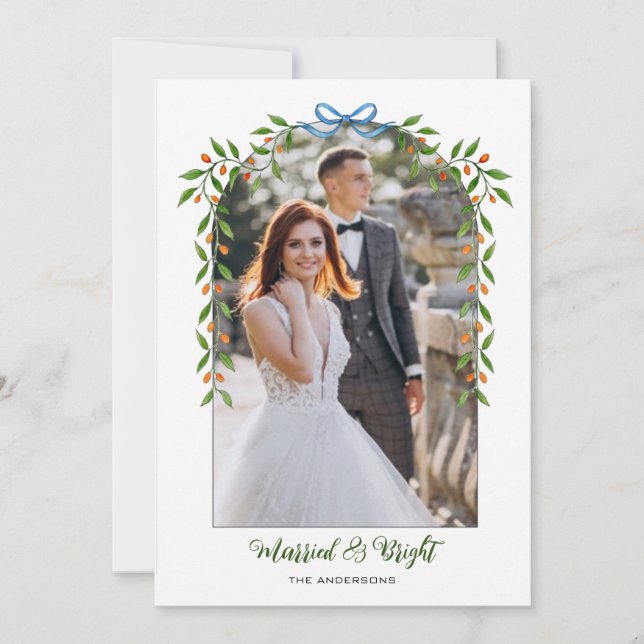 Arch mit Bow & Garland Neu gezogenes Foto Ankündigung (Vorderseite)