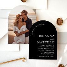 Arch Modern Black & White Minimalistisch Wedding