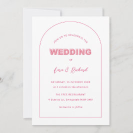 Arch Modern Bold Type Text Wedding Einladung