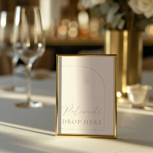 Arch Modern Calligraphy Polariod Wedding Sign Einladung