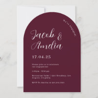Arch Modern Plum Engagement Party