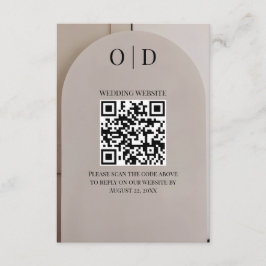 Arch Neutral Luxe Wedding QR Code Begleitkarte