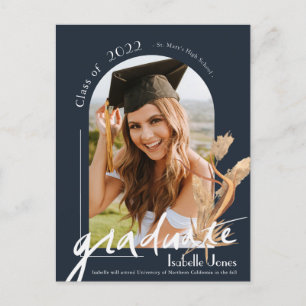 Arch Pampas Grass Foto Abschluss Ankündigung Po Postkarte