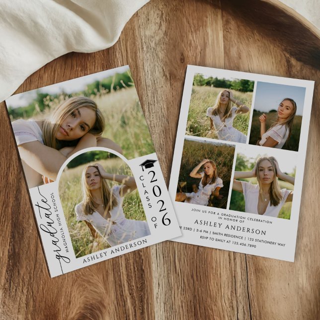 Arch Photo Graduation Party Invite Announcement Einladung (Von Creator hochgeladen)