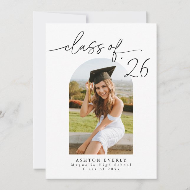 Arch Photo Graduation Party Invite Announcement  Einladung (Vorderseite)