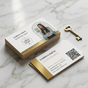 Arch Photo Logo & QR Code Immobilienmakler Immob Visitenkarte