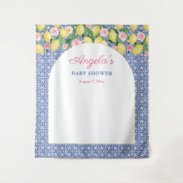 Arch Positano Lemons Babydusche Foto Hintergrund Wandteppich