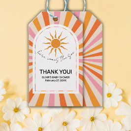 Arch Retro hier kommt die Son Baby Dusche Geschenkanhänger