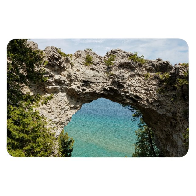 Arch Rock auf Mackinac Island, Michigan Magnet (Horizontal)