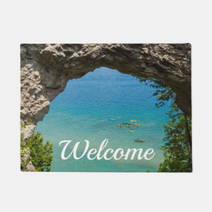 Arch Rock Canoeing Welcome Doormat Fußmatte