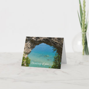 Arch Rock Kanufahren denken Sie an Ihre Karte