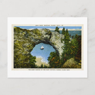 Arch Rock Mackinac Island, Michigan Postkarte