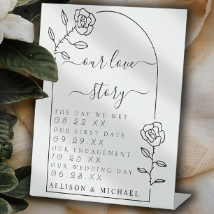 Arch Script unser Liebe Story Pedestal-Zeichen Sockelschild