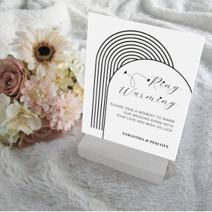 Arch Simple Minimal Rings Erwärmung Hochzeit Acrylschild