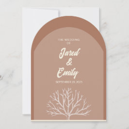 Arch Style Tree Wedding Invitation QR Code Einladung