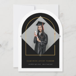 Arch Tassels Minimalistisch Frame Foto Abschluss Einladung