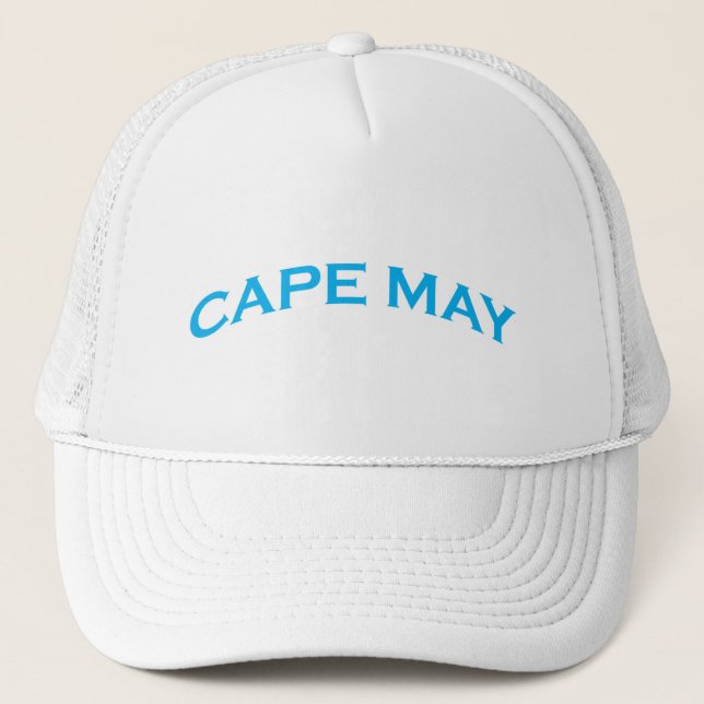 Arch Text von Cape May (NJ) Truckerkappe (Vorderseite)