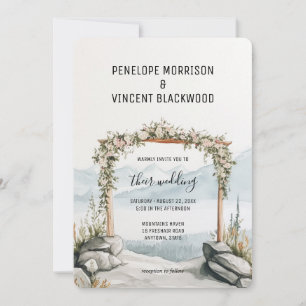Arch Wedding in den Bergen Einladung