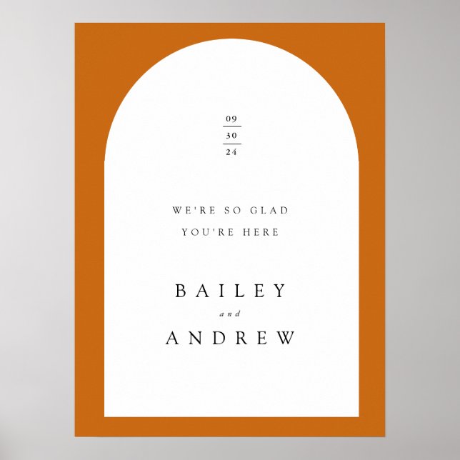 Arch Wedding Welcome Sign Poster (Vorne)