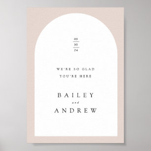 Arch Wedding Welcome Sign Poster